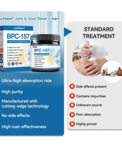 𝐋𝐢𝐩𝐌𝐚𝐩𝐬® BPC-157 Joint & Gout Relief Cream