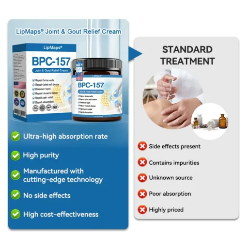 𝐋𝐢𝐩𝐌𝐚𝐩𝐬® BPC-157 Joint & Gout Relief Cream